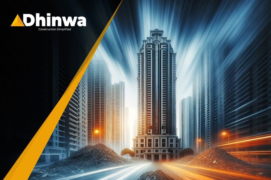 Banner image displaying the process of a high rise building construction