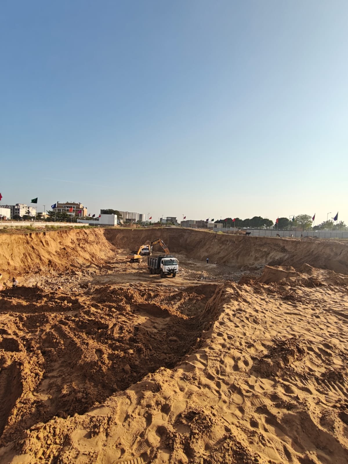 Large-scale residential construction site