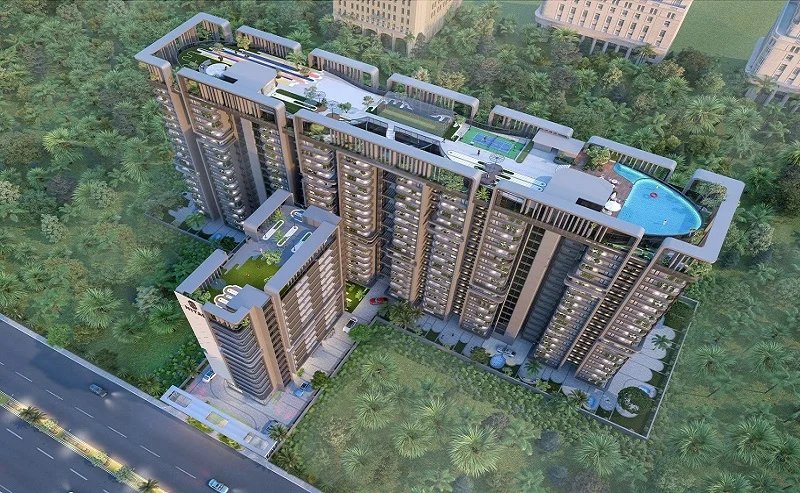 Premium residential apartment tower under construction