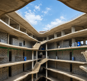 Hostel building under construction