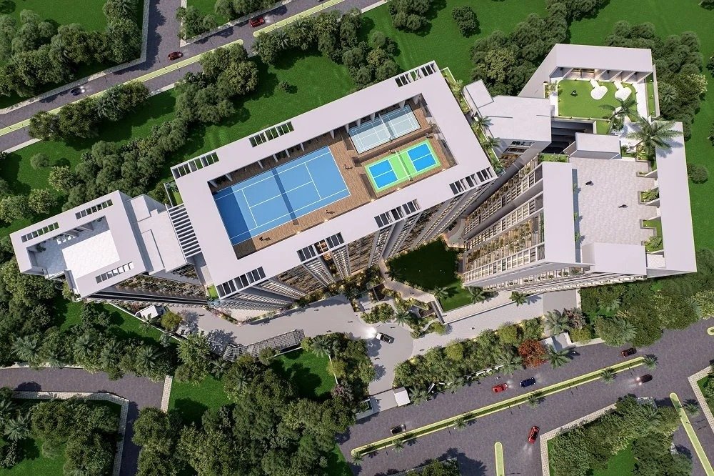 V Park aerial site view