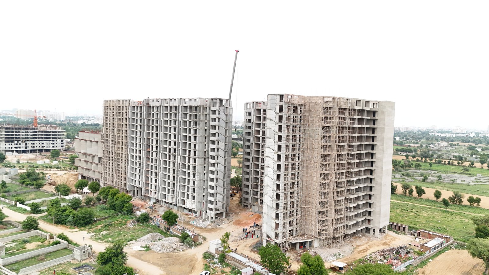 Residential complex site infrastructure and roads