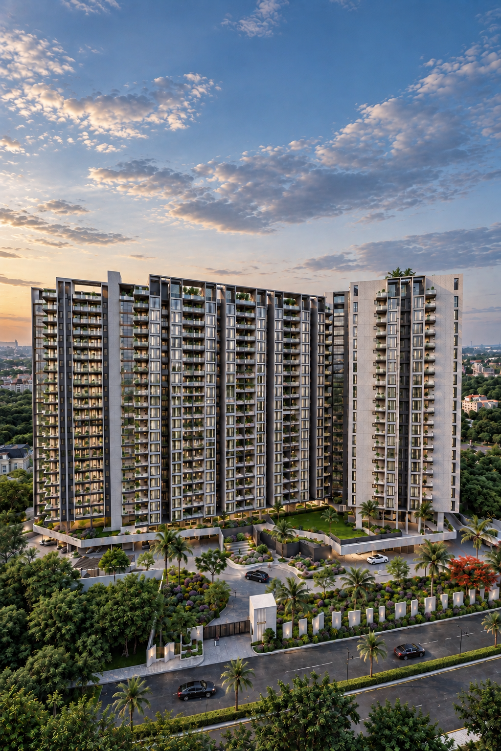 V Park residential towers under construction at Bindayaka, Sirsi Road